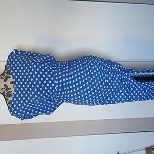 FREE PEOPLE Blue Heart Print Dress